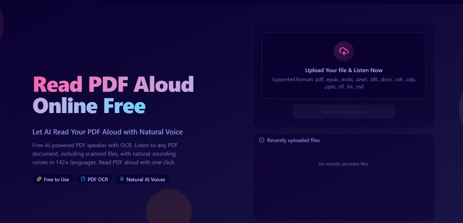 Read PDF Aloud product preview