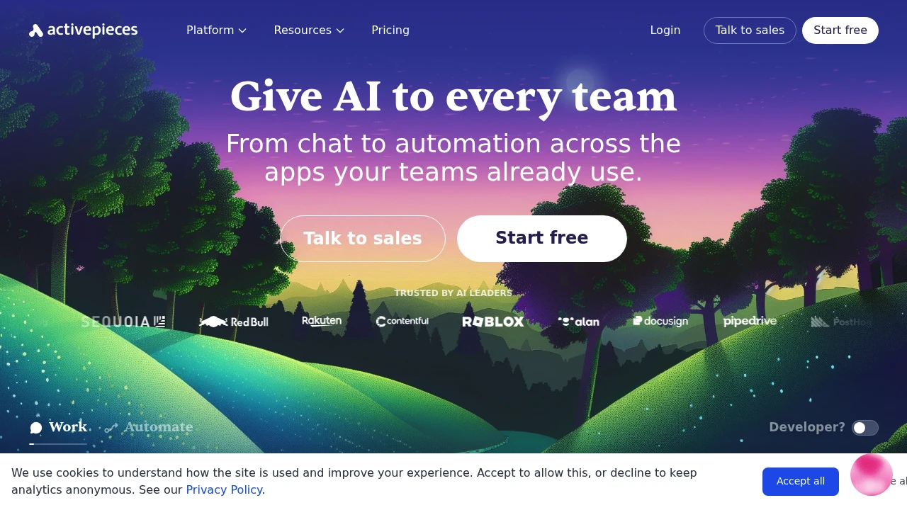 ActivePieces product interface
