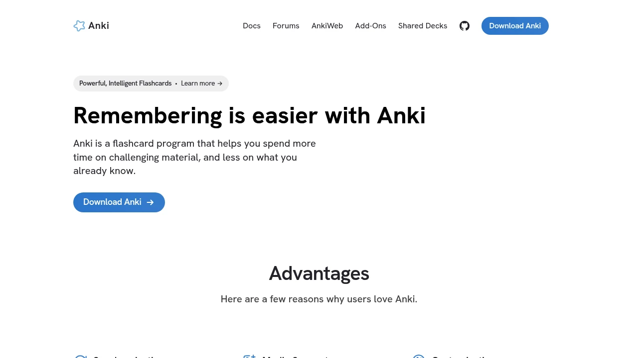 Anki product interface