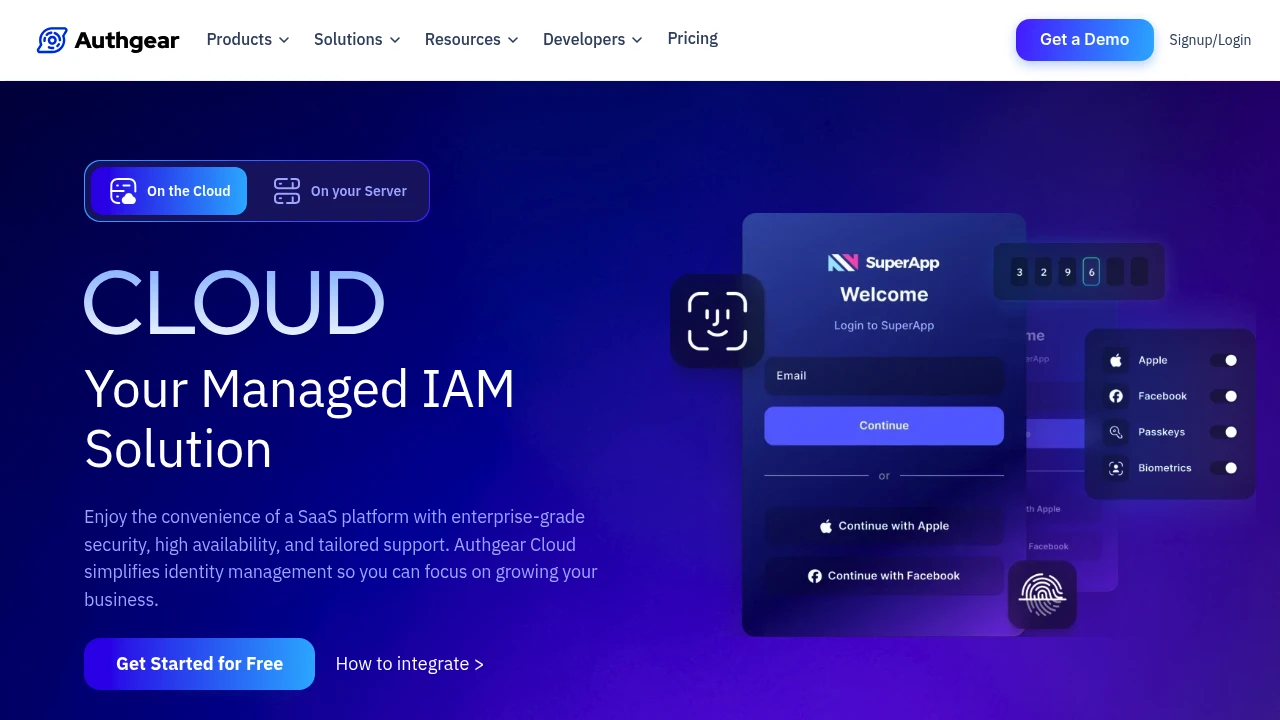 Authgear product interface
