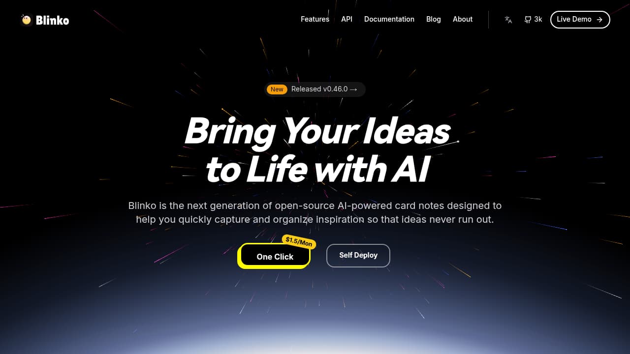 Blinko product interface