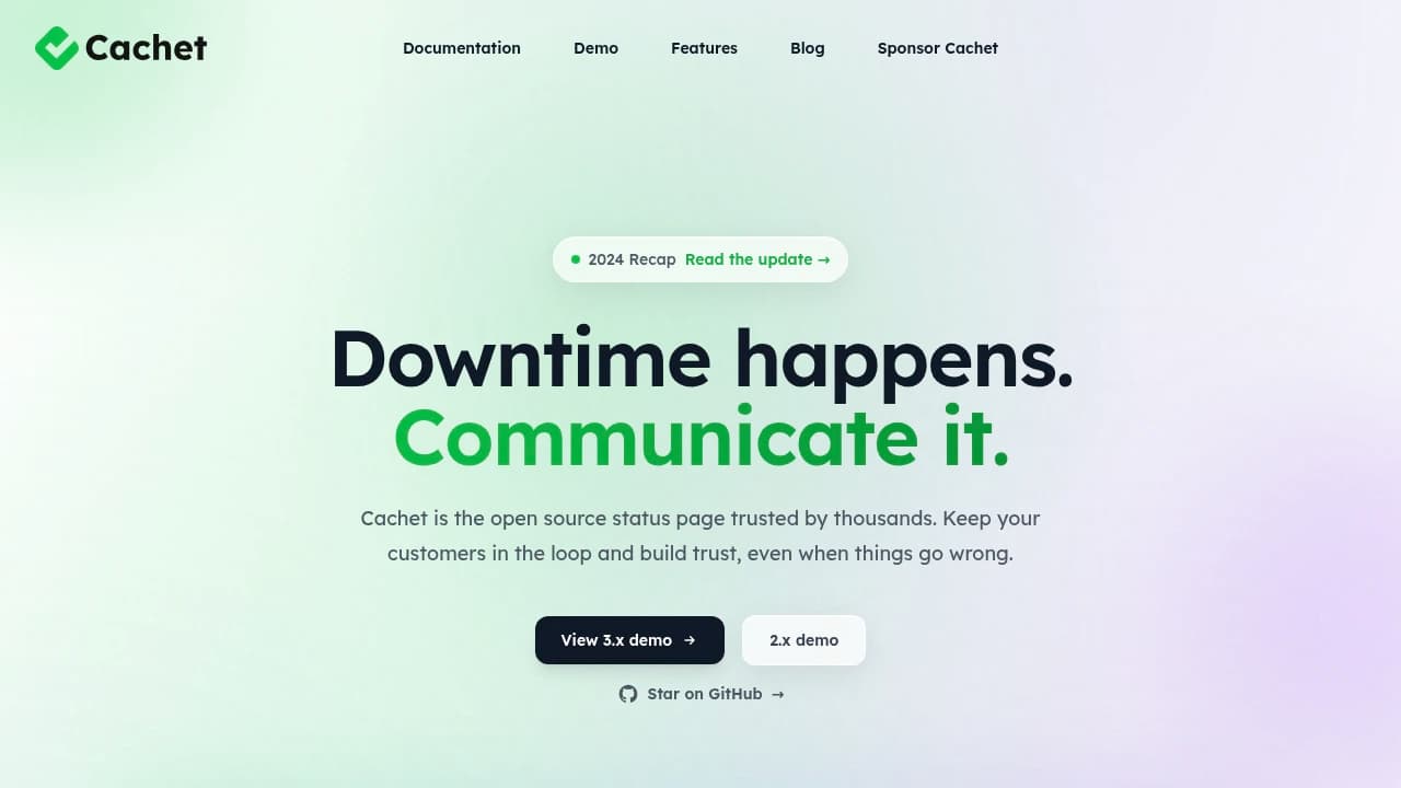 Cachet product interface