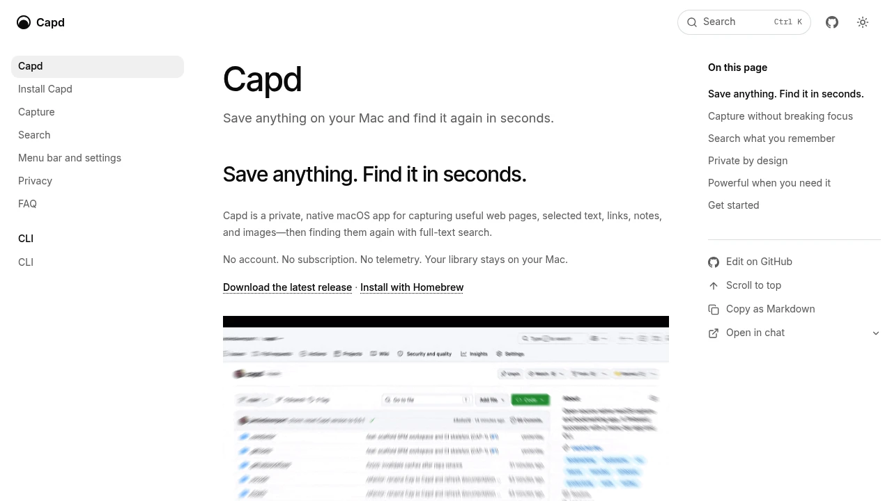 Capd product interface