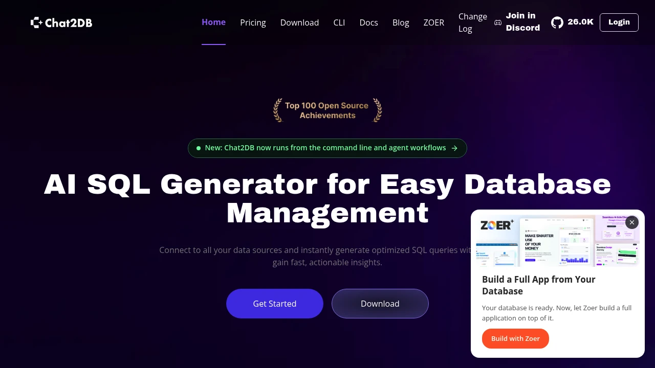 Chat2DB product interface