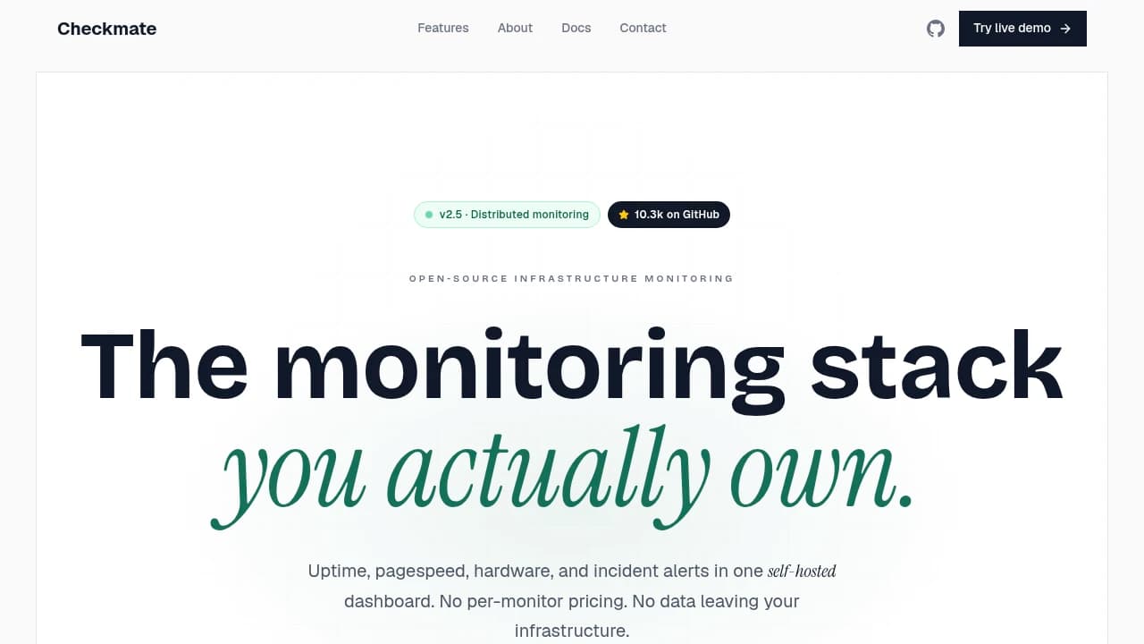 Checkmate product interface