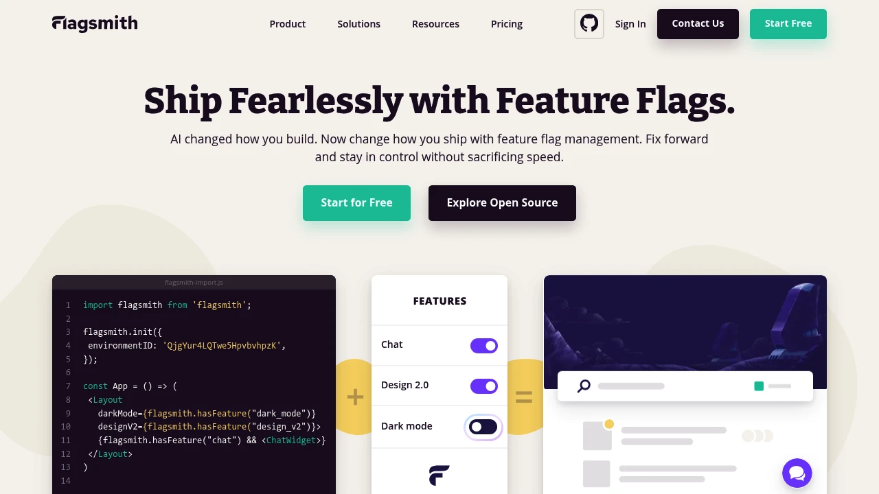Flagsmith product interface