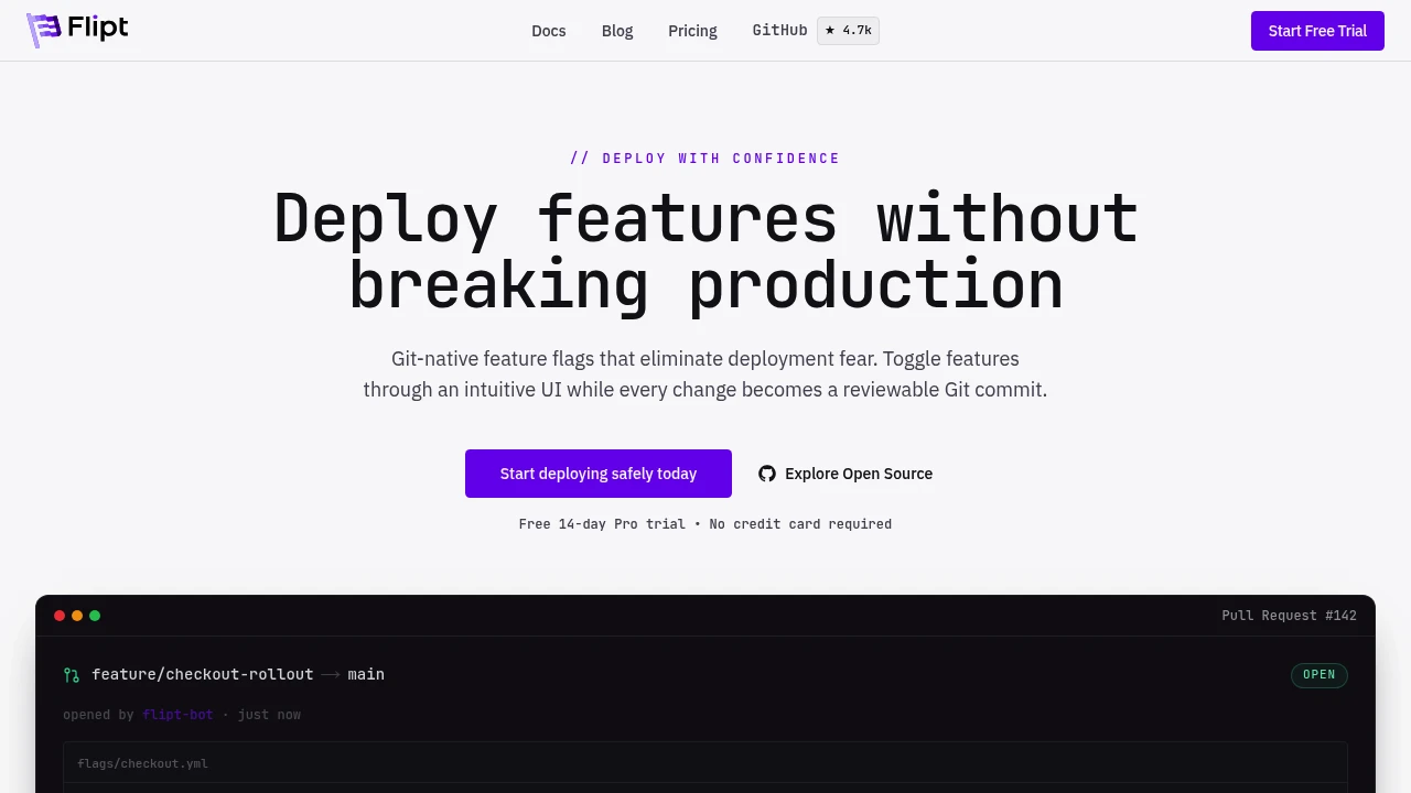 Flipt product interface
