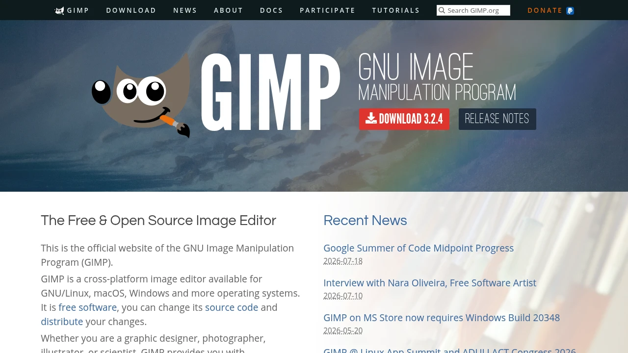 GIMP product preview