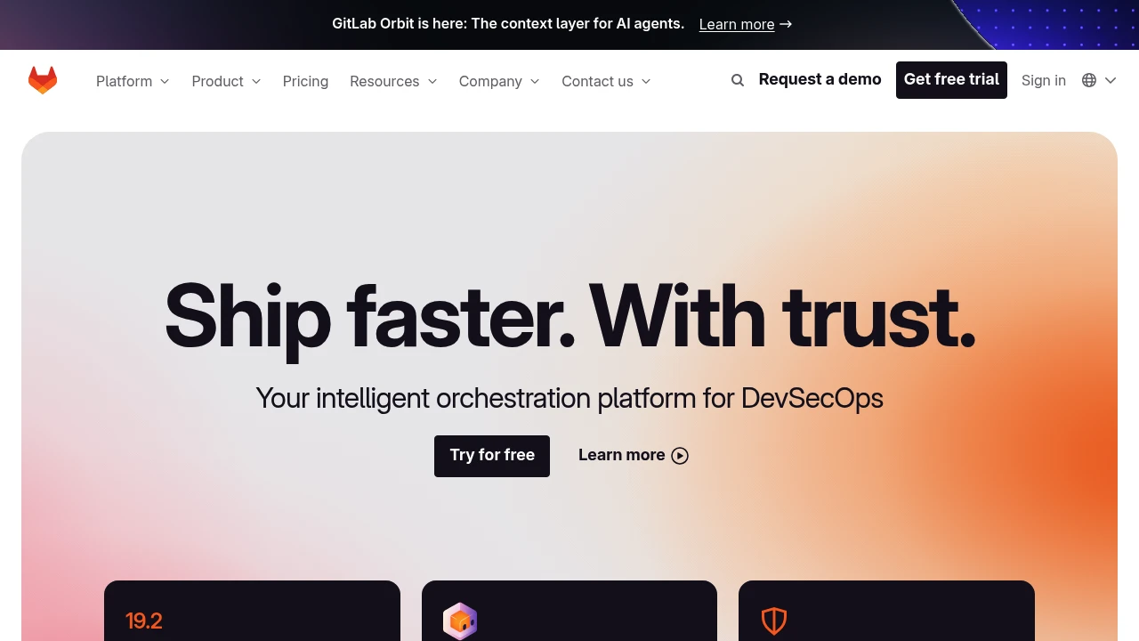 GitLab product interface