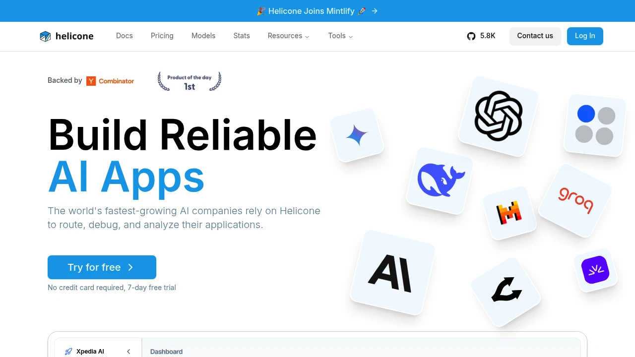 Helicone product interface