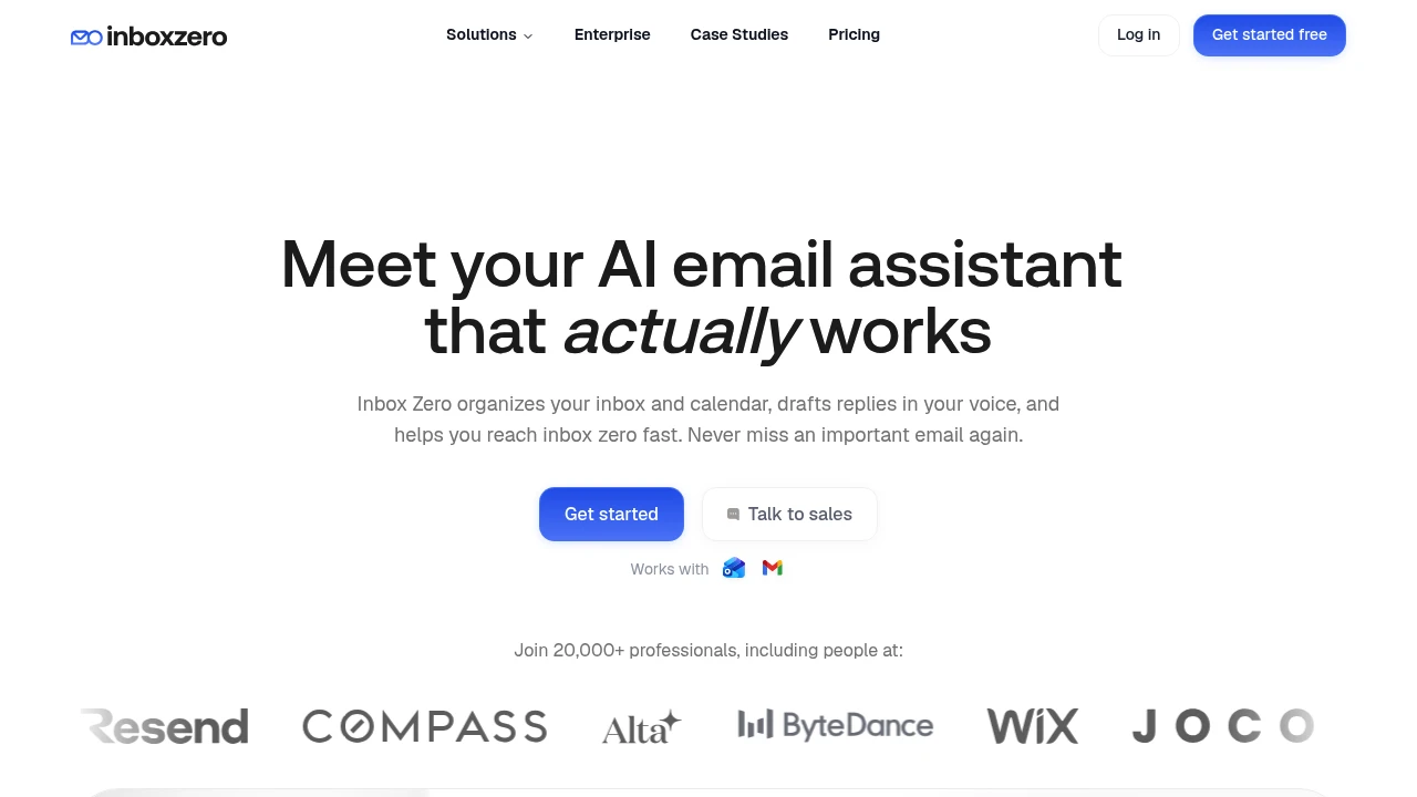 Inbox Zero product interface