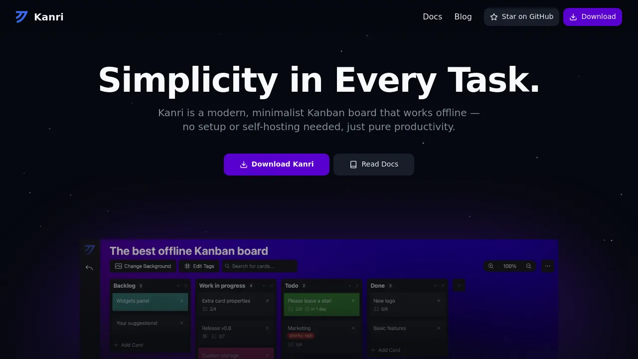 Kanri product interface