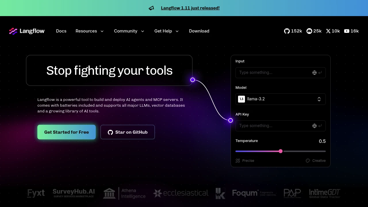 Langflow product preview
