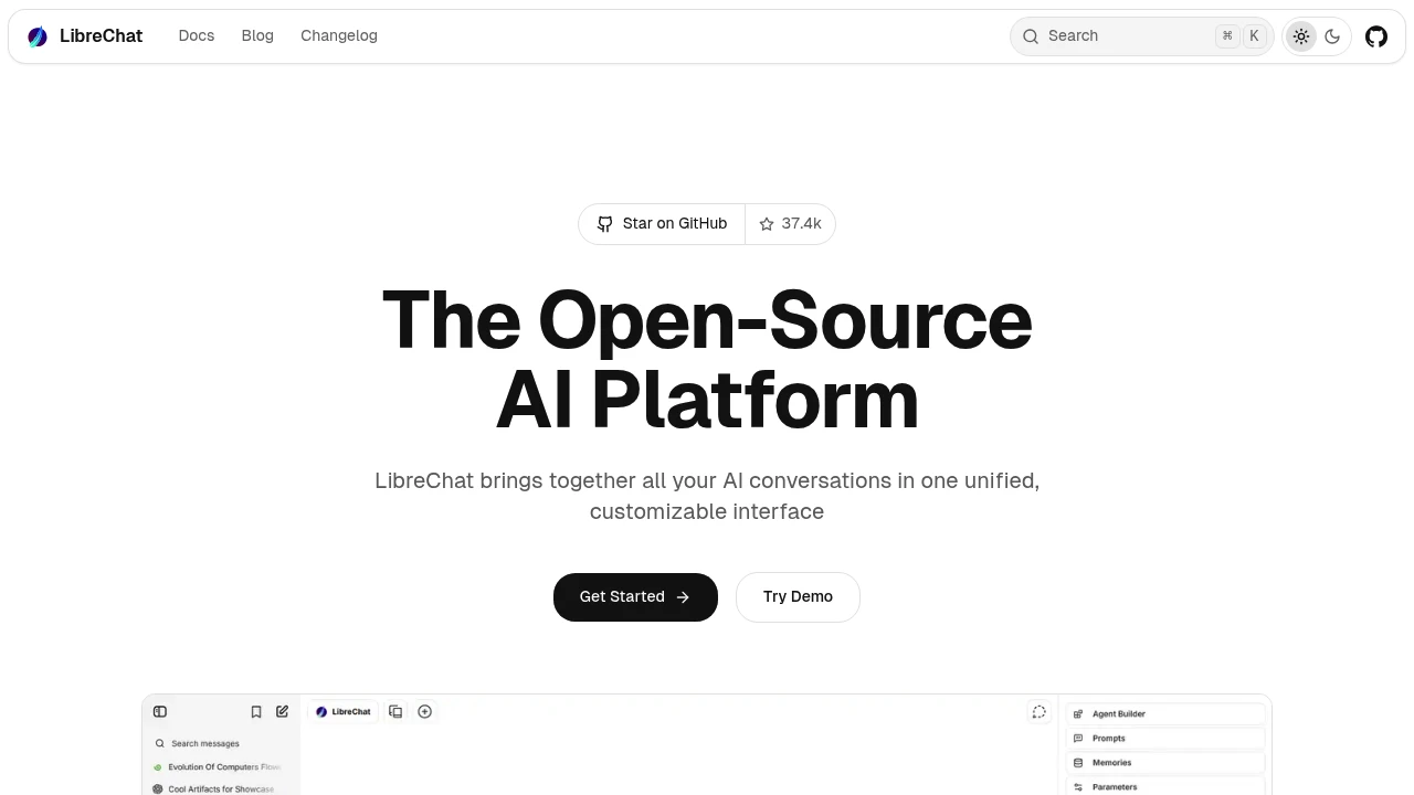 LibreChat product interface