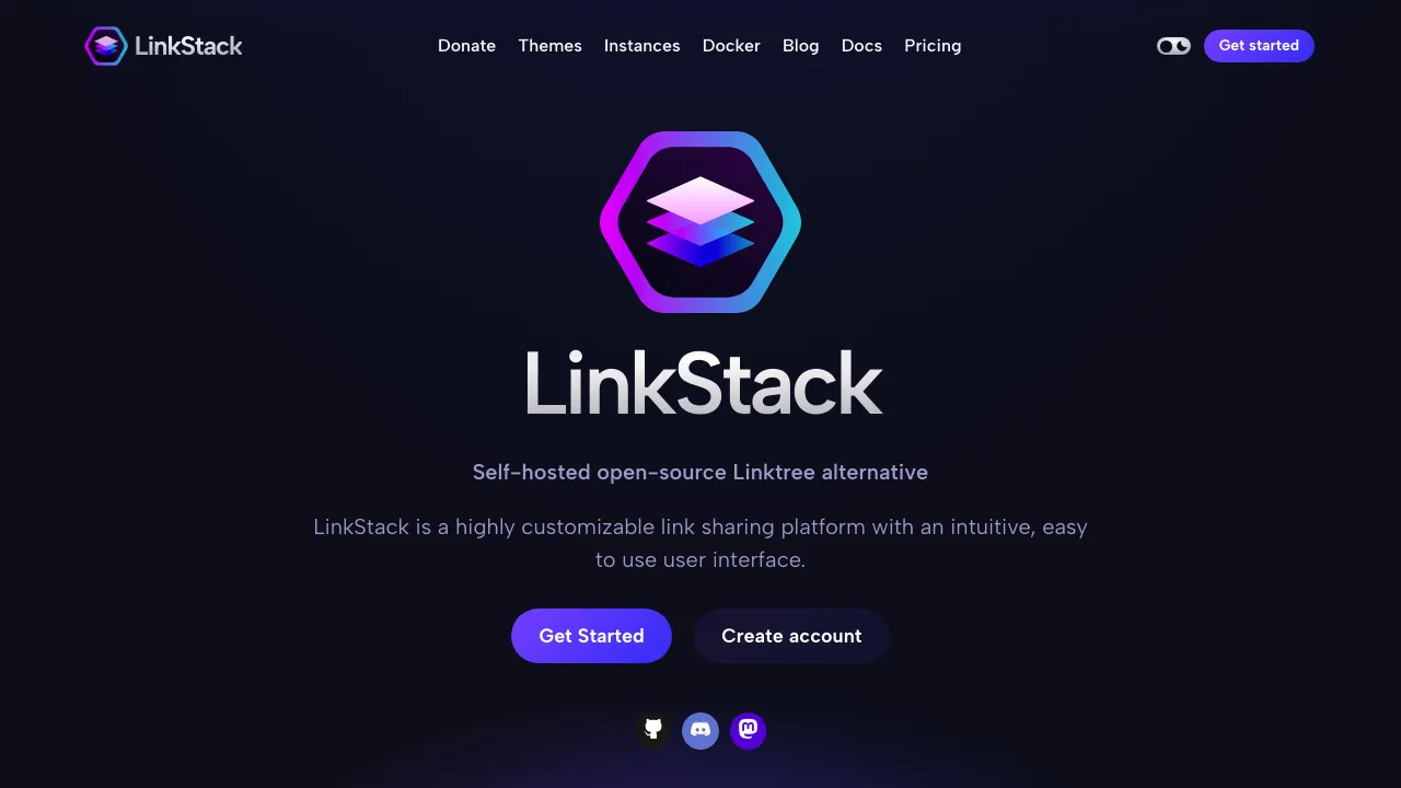 LinkStack product interface