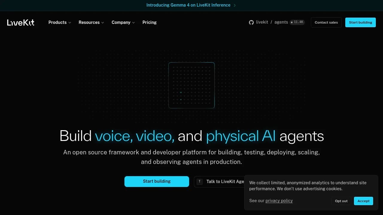 LiveKit product interface