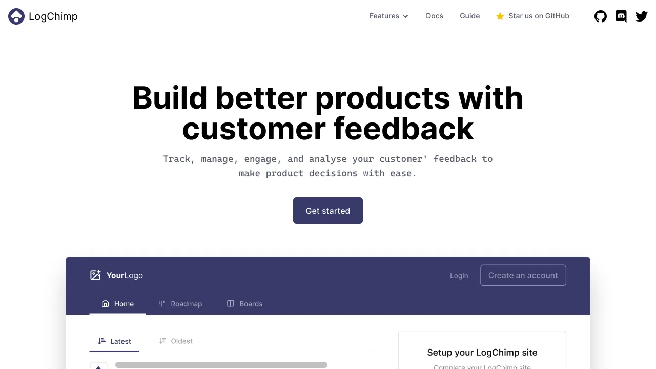 LogChimp product interface