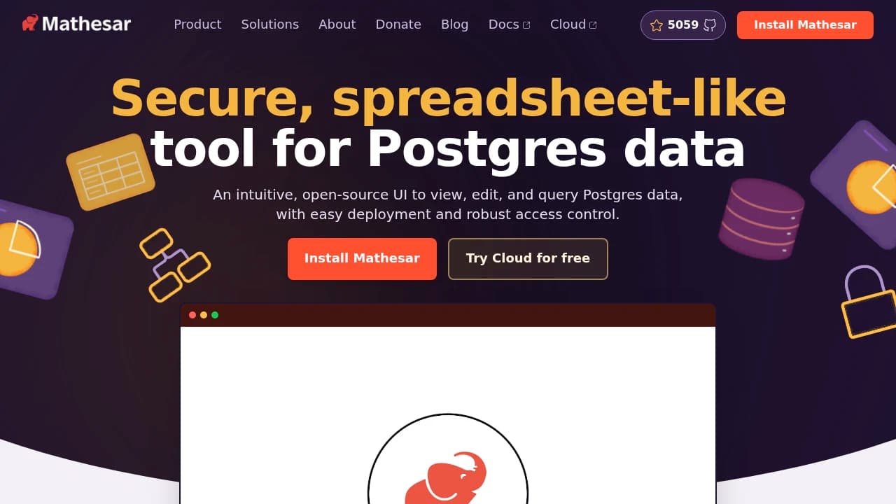 Mathesar product interface
