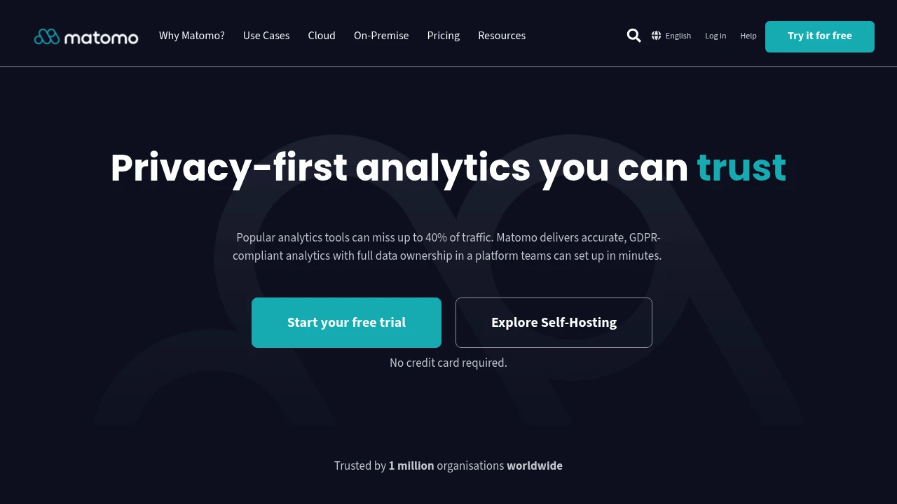 Matomo product interface