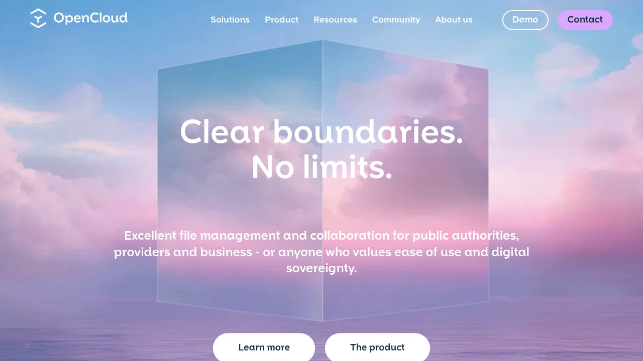 OpenCloud product interface