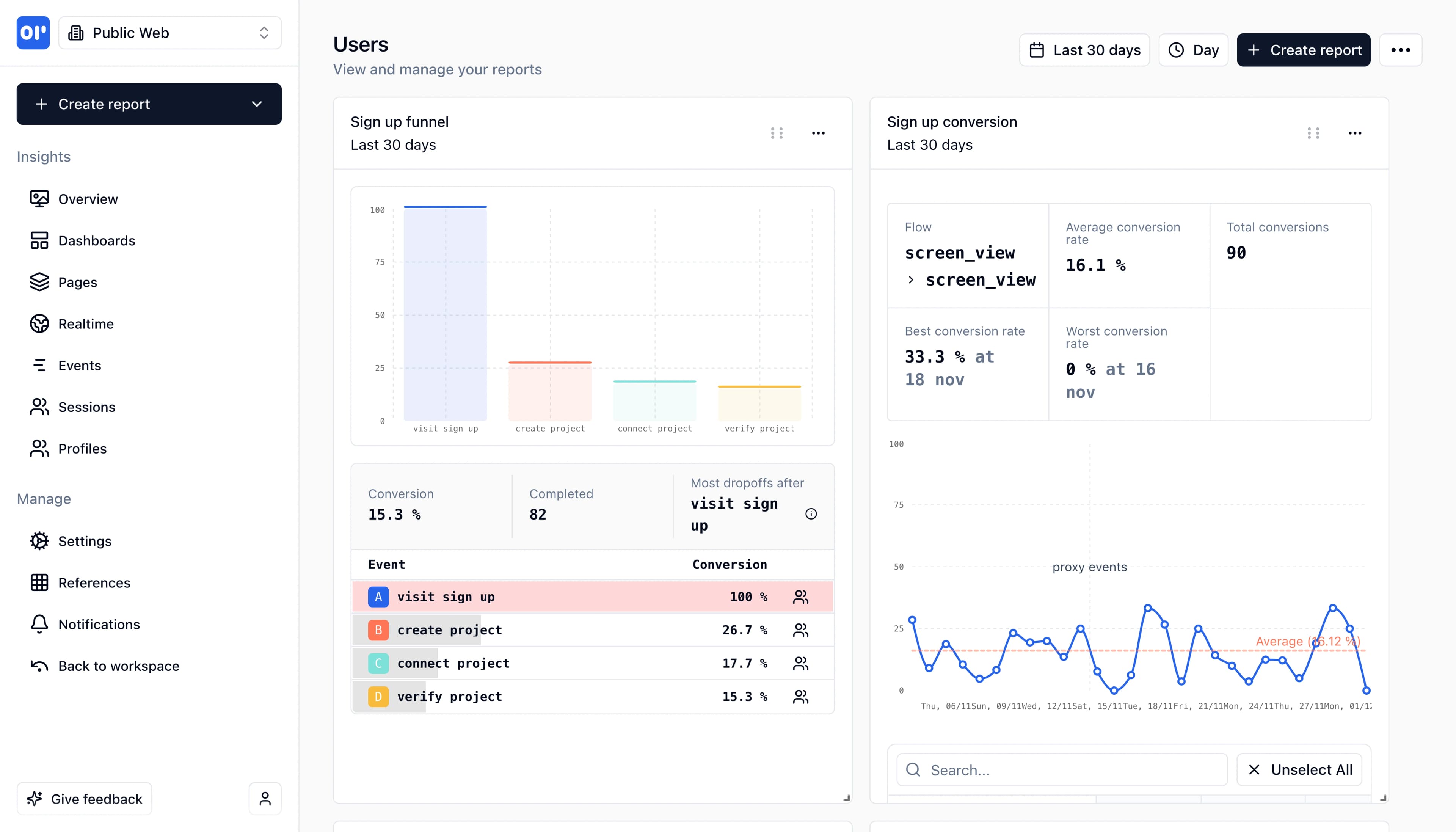OpenPanel product interface
