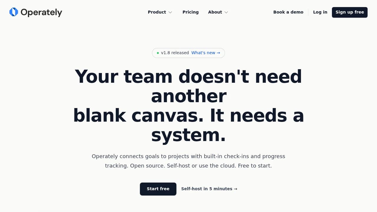 Operately product interface