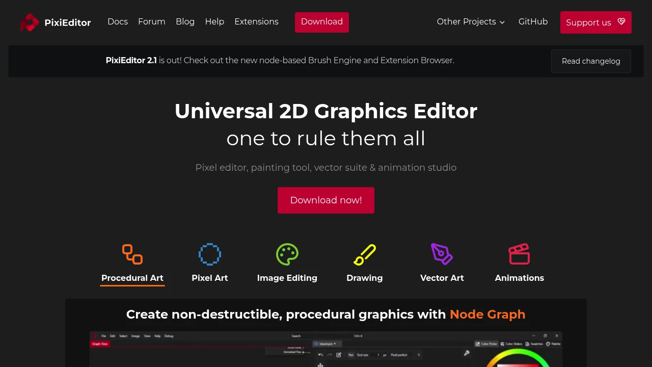 PixiEditor product interface