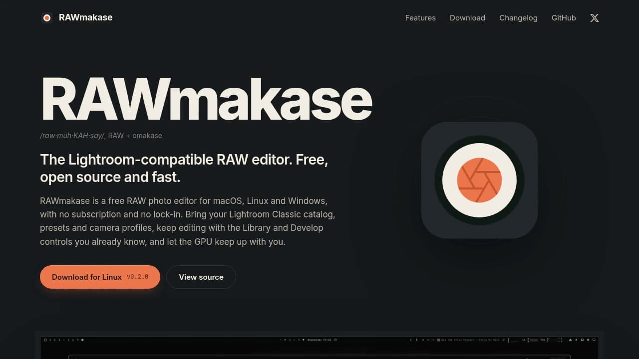RAWmakase product interface