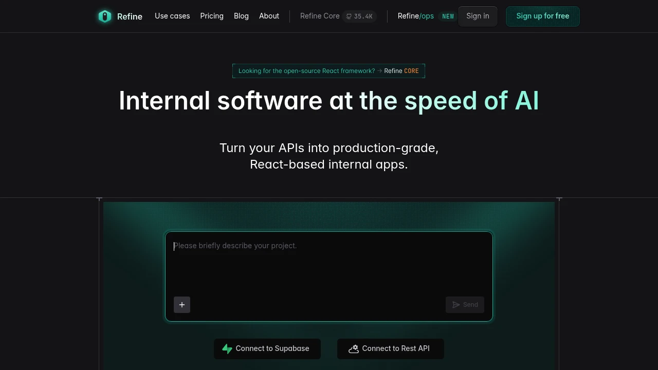 Refine product interface