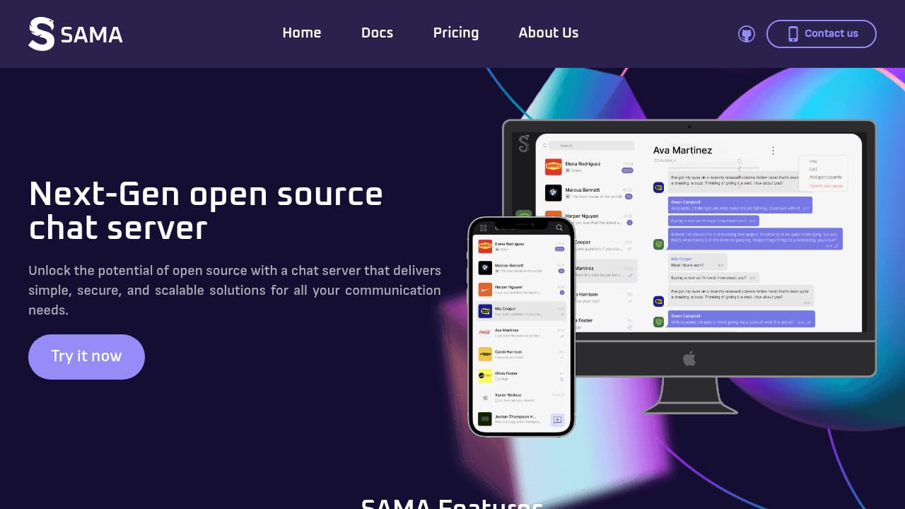 SAMA product interface