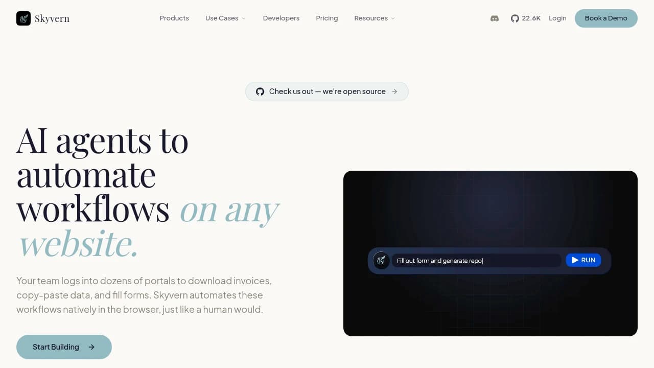 Skyvern product preview