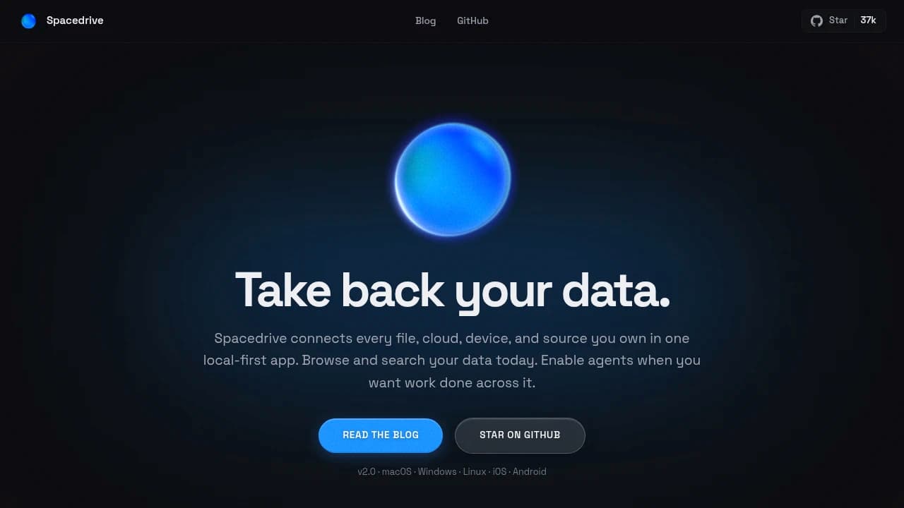 Spacedrive product interface