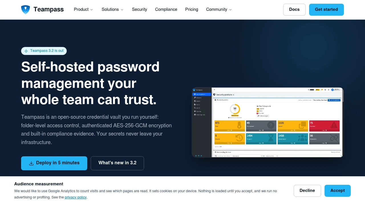 TeamPass product interface