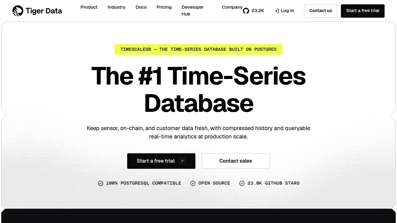 TimescaleDb product interface
