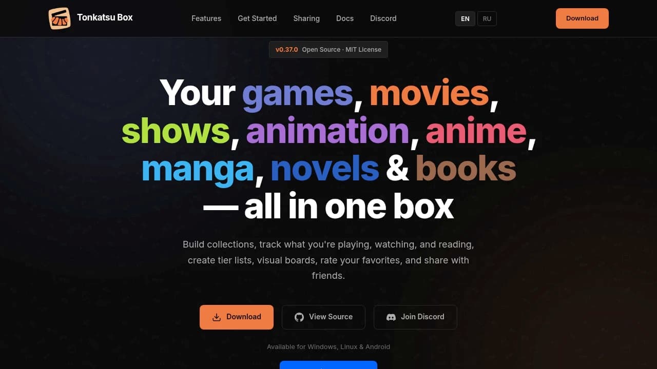 Tonkatsu Box product interface