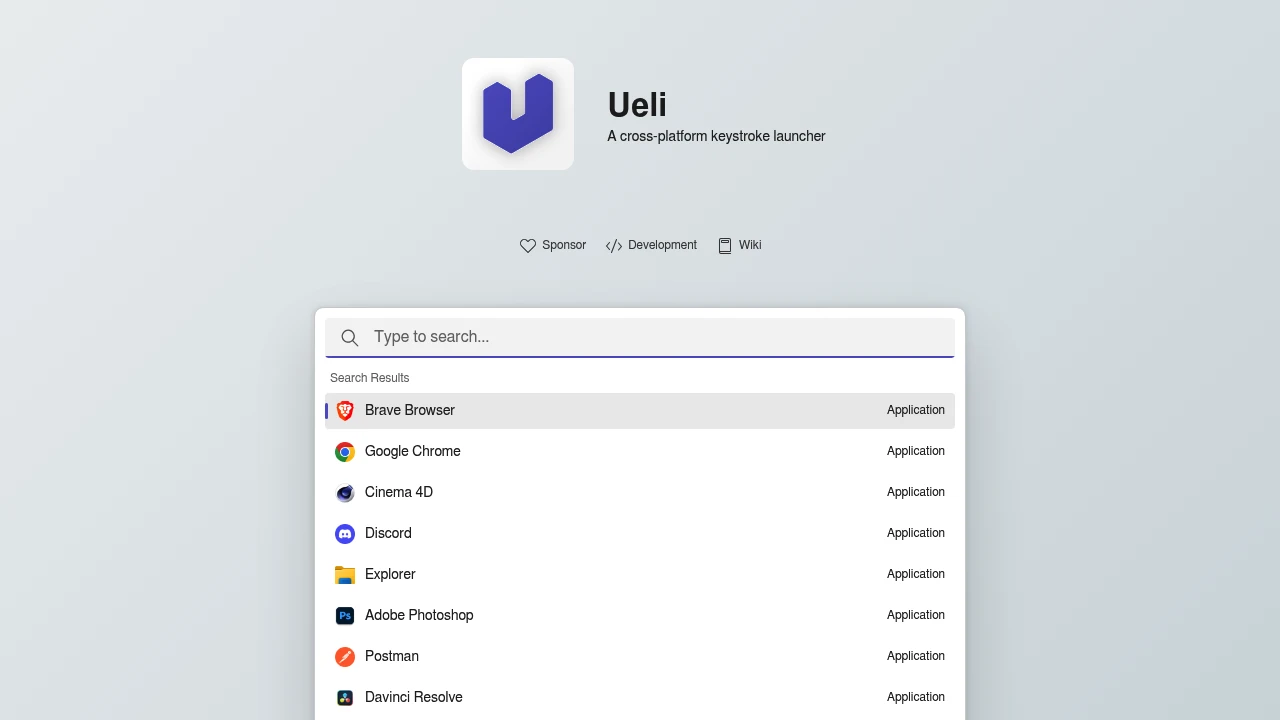 Ueli product interface