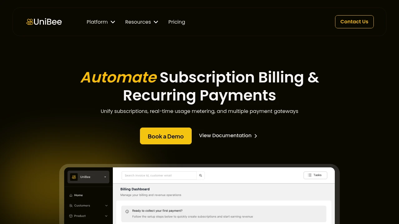 UniBee product interface