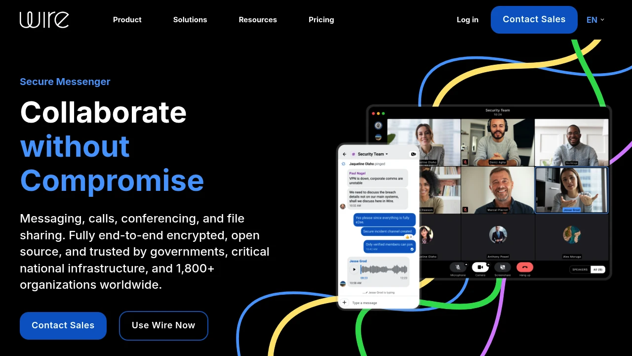 Wire product interface