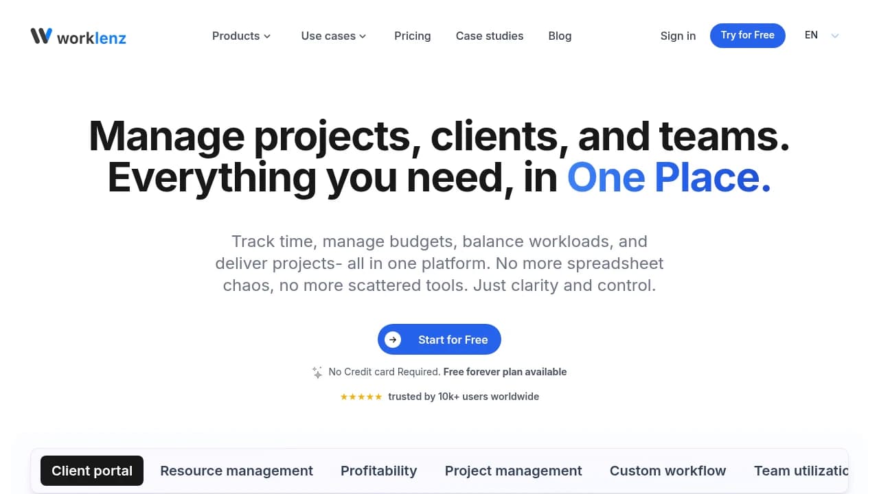 Worklenz product interface