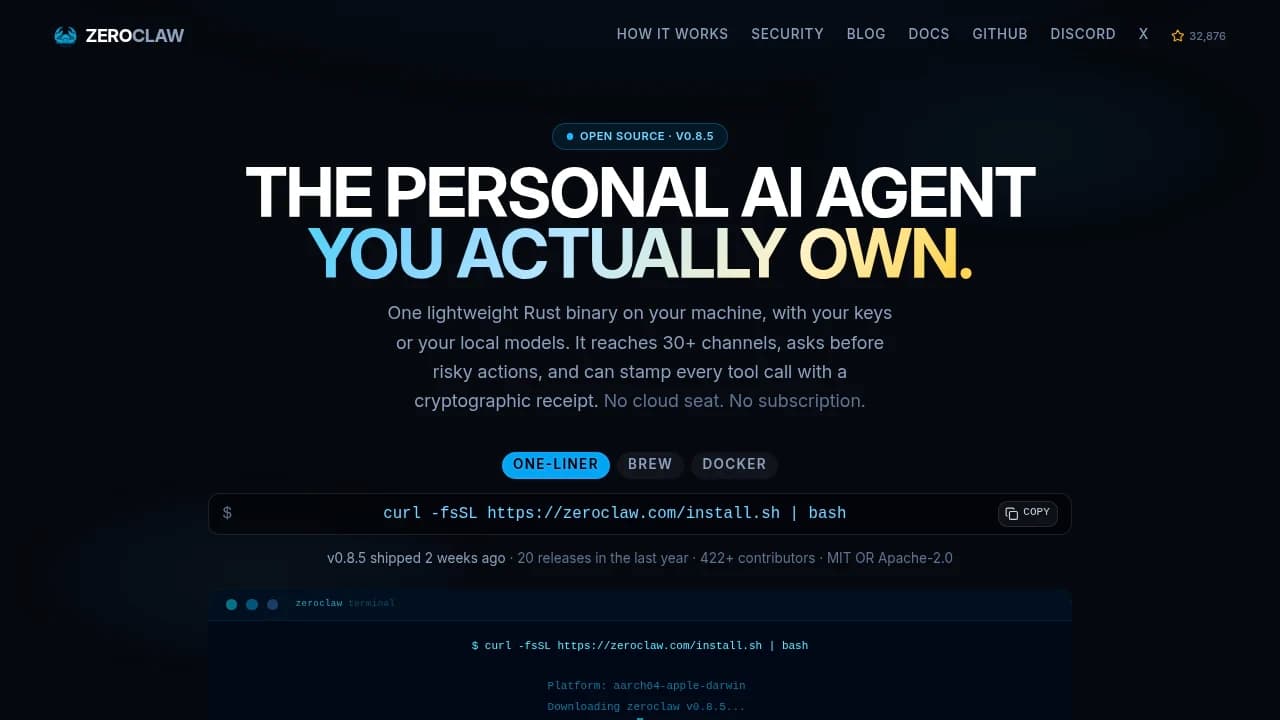 ZeroClaw product interface