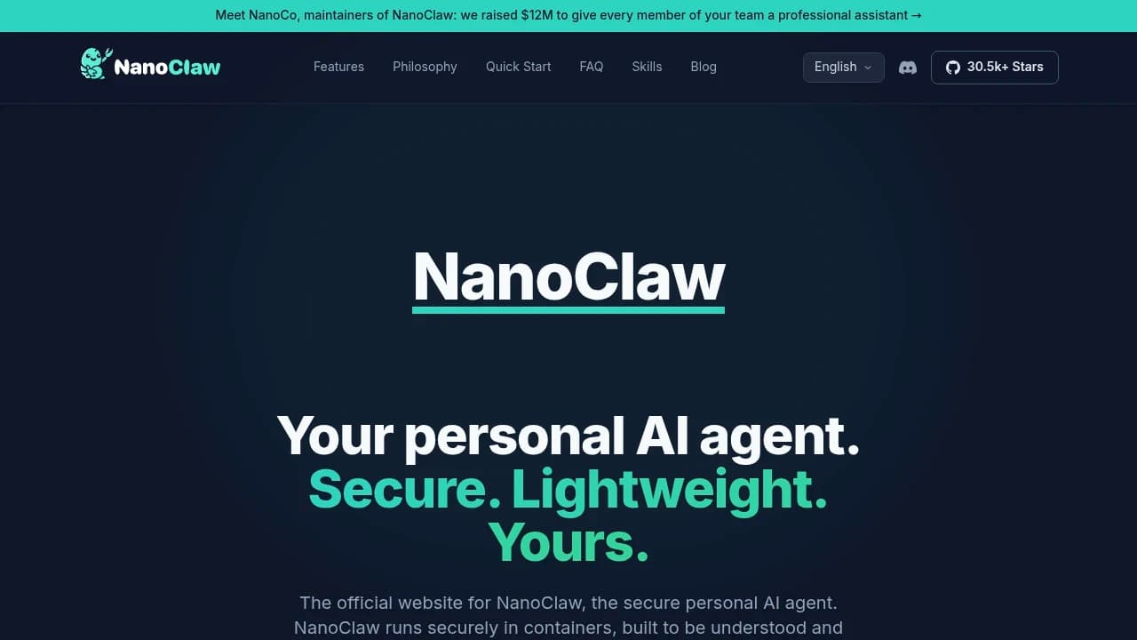NanoClaw product interface