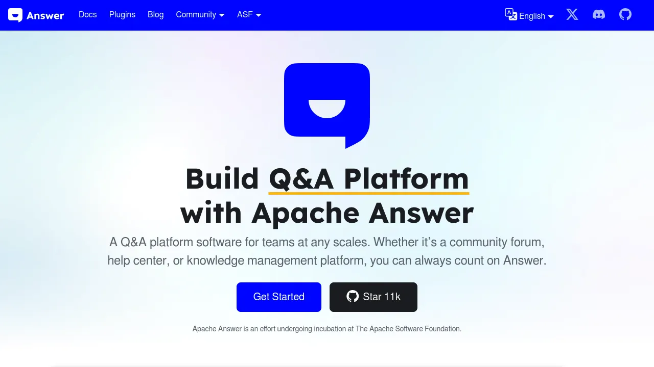 Apache Answer product interface