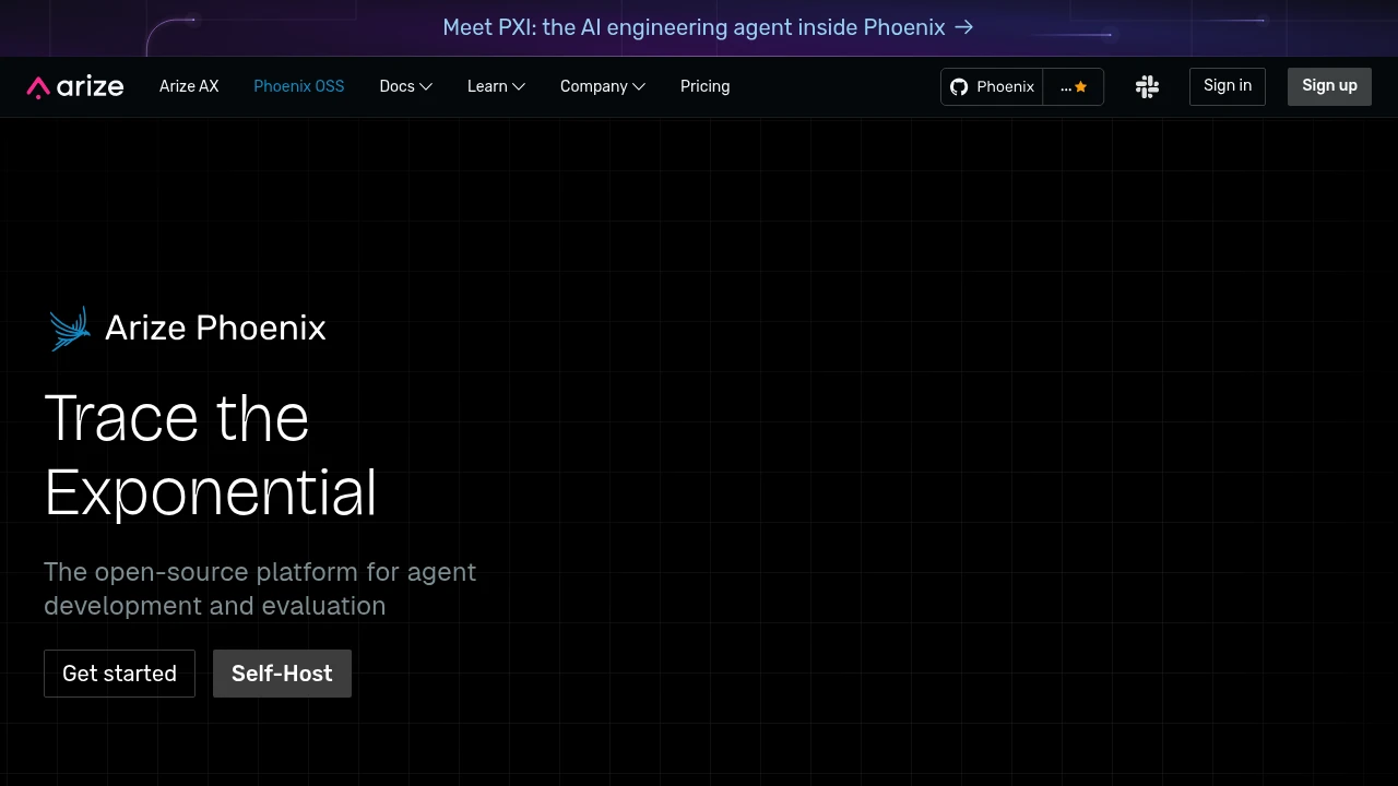Arize Phoenix product interface