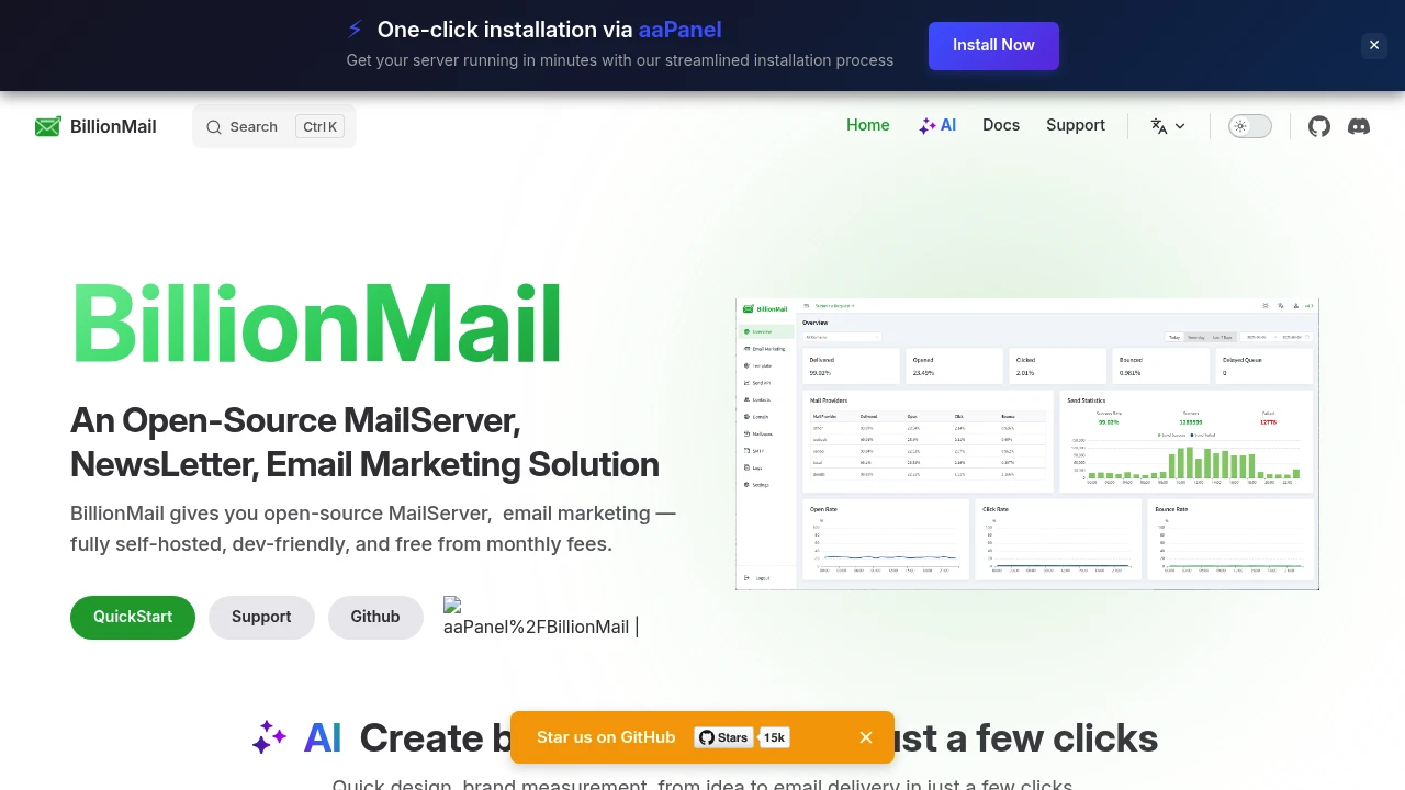 Billion Mail product interface