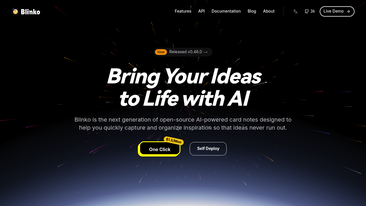 Blinko product interface