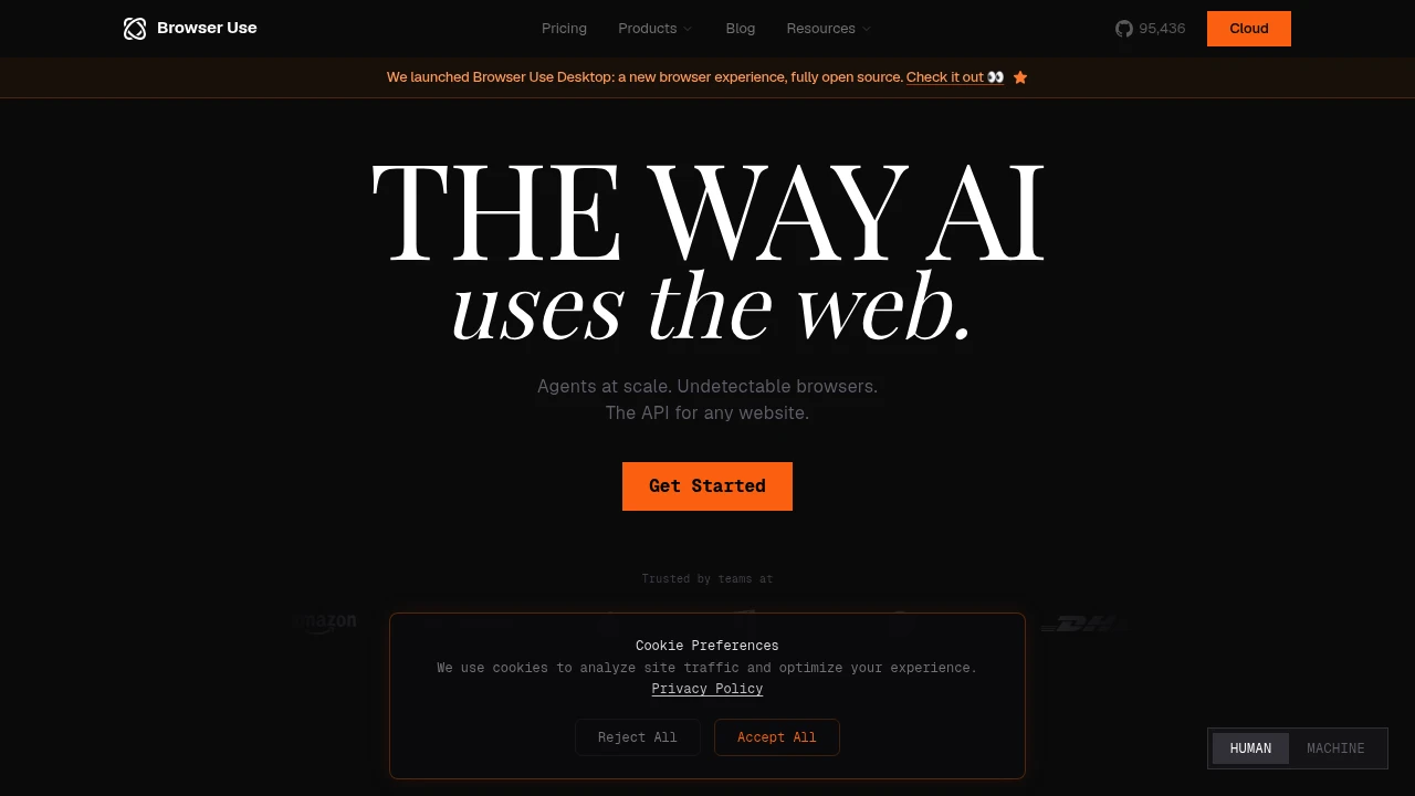 Browser Use product preview