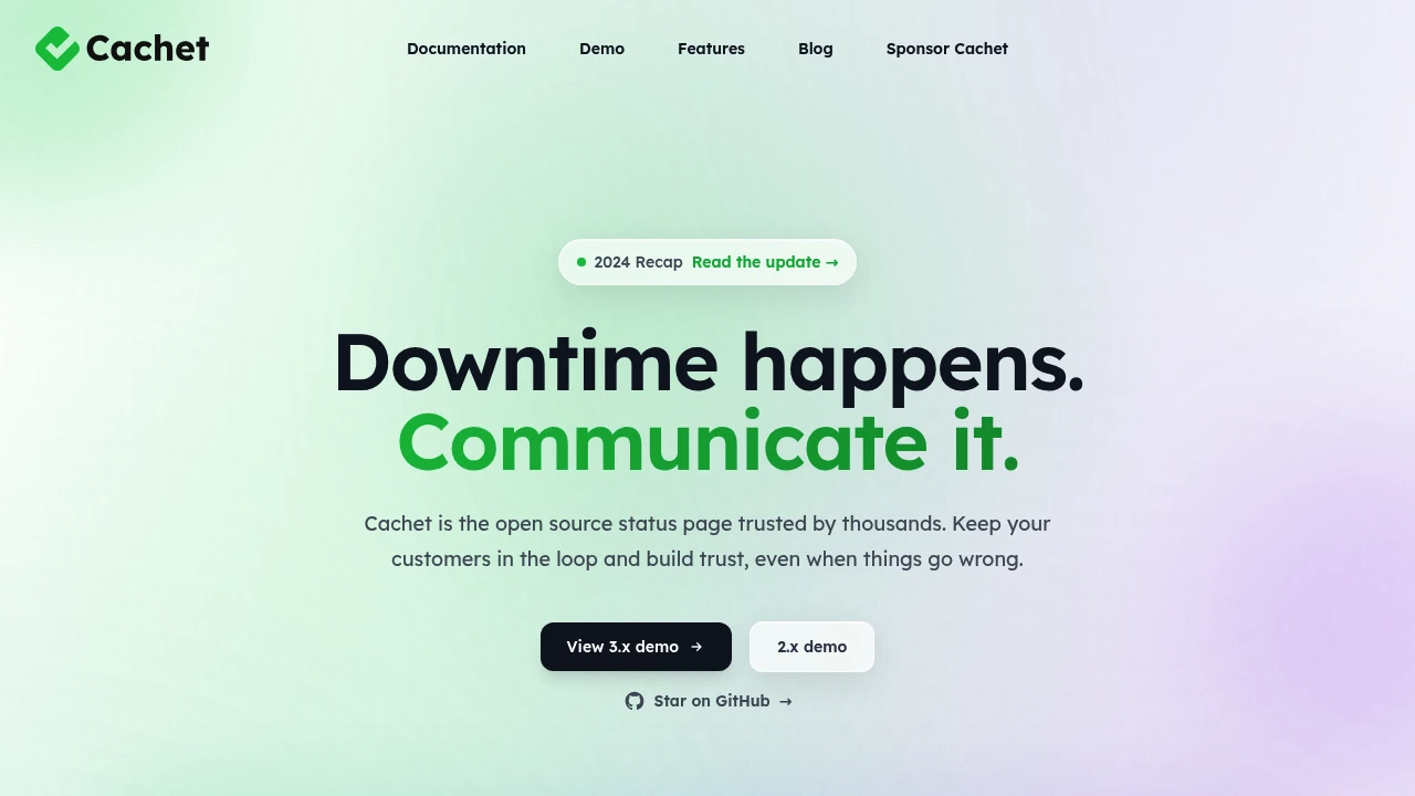 Cachet product interface