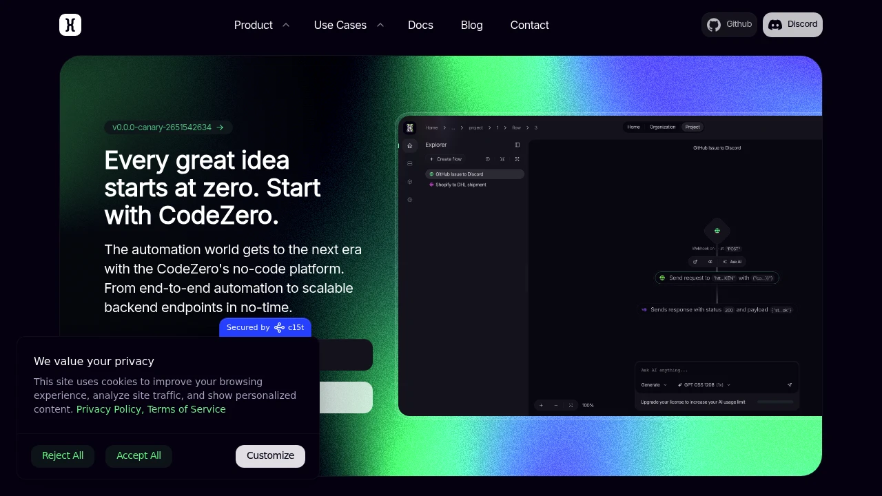 CodeZero product preview