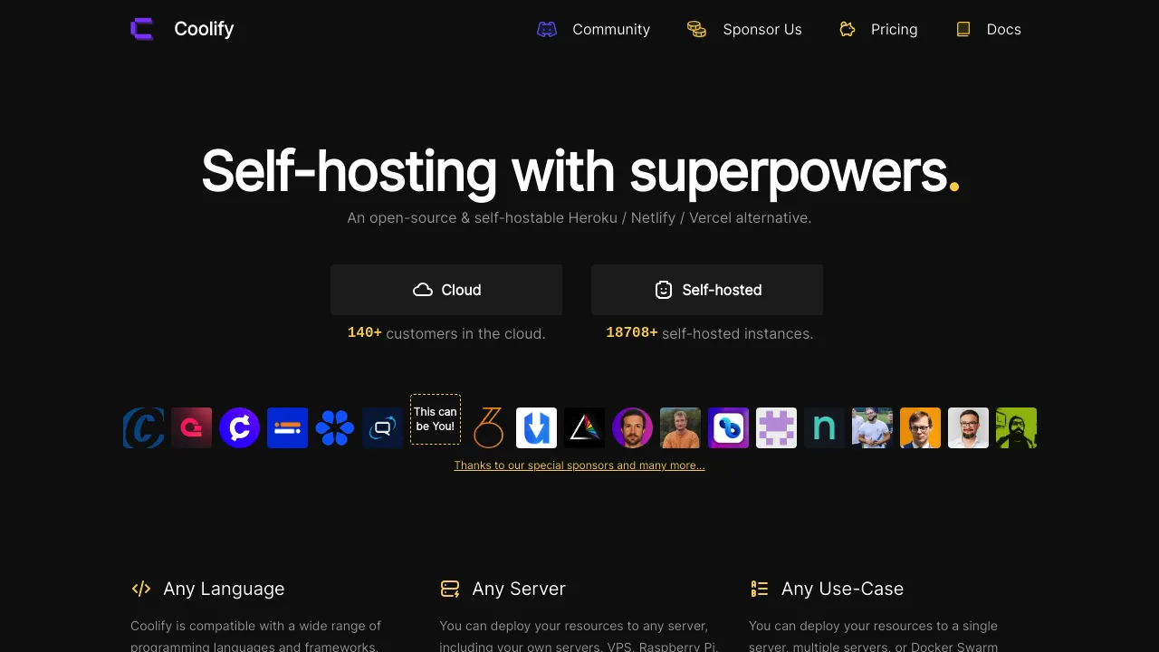 Coolify product interface