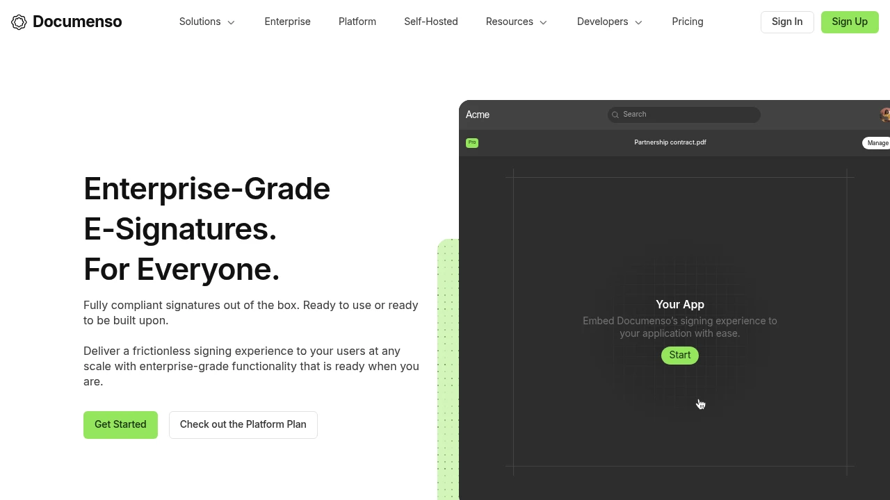 Documenso product interface